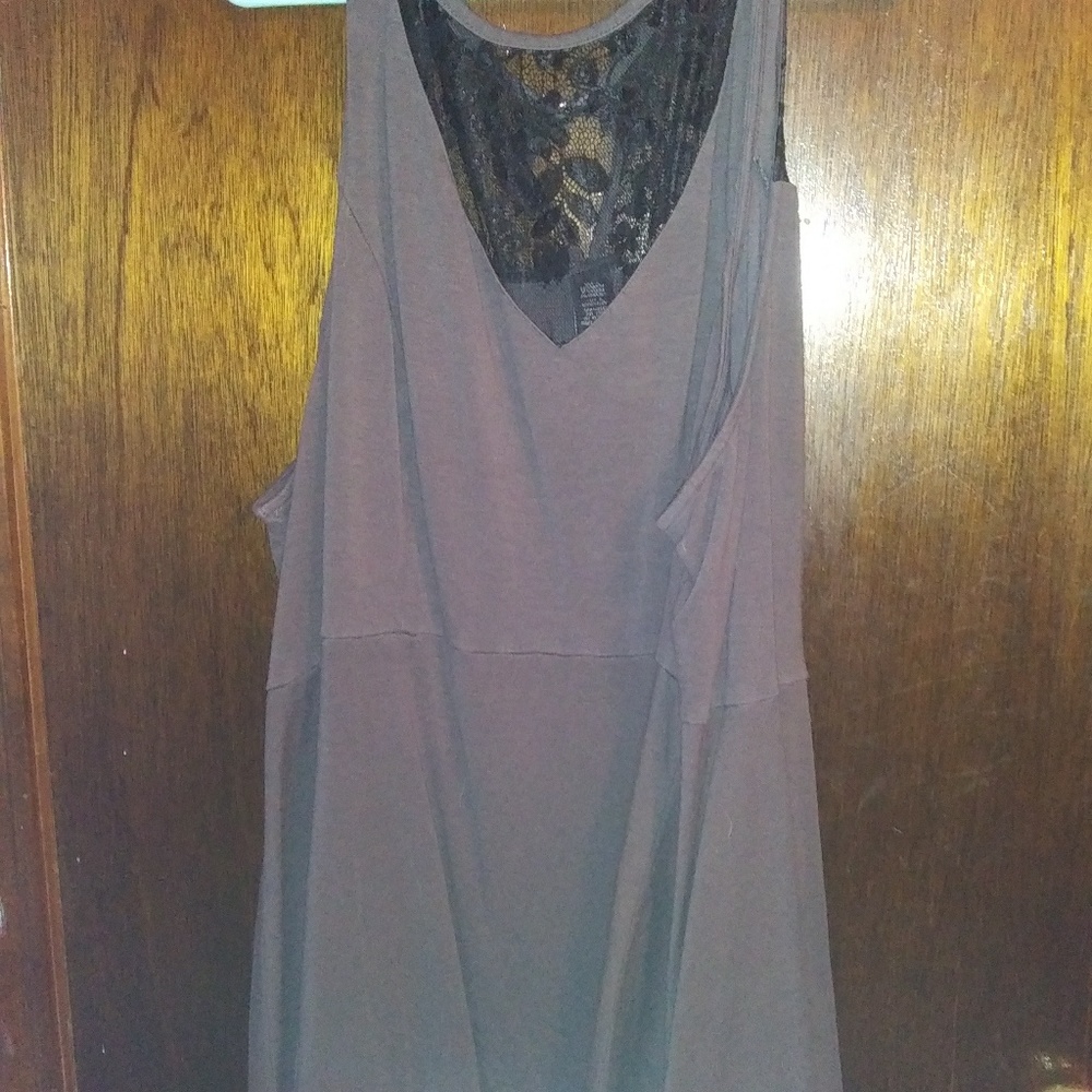 Torrid Size 5 Brown/Grey Lace Top